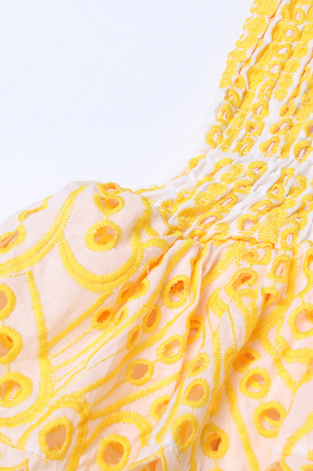 Elastic Sleeveless Mini Dress - YelLow - Image 3