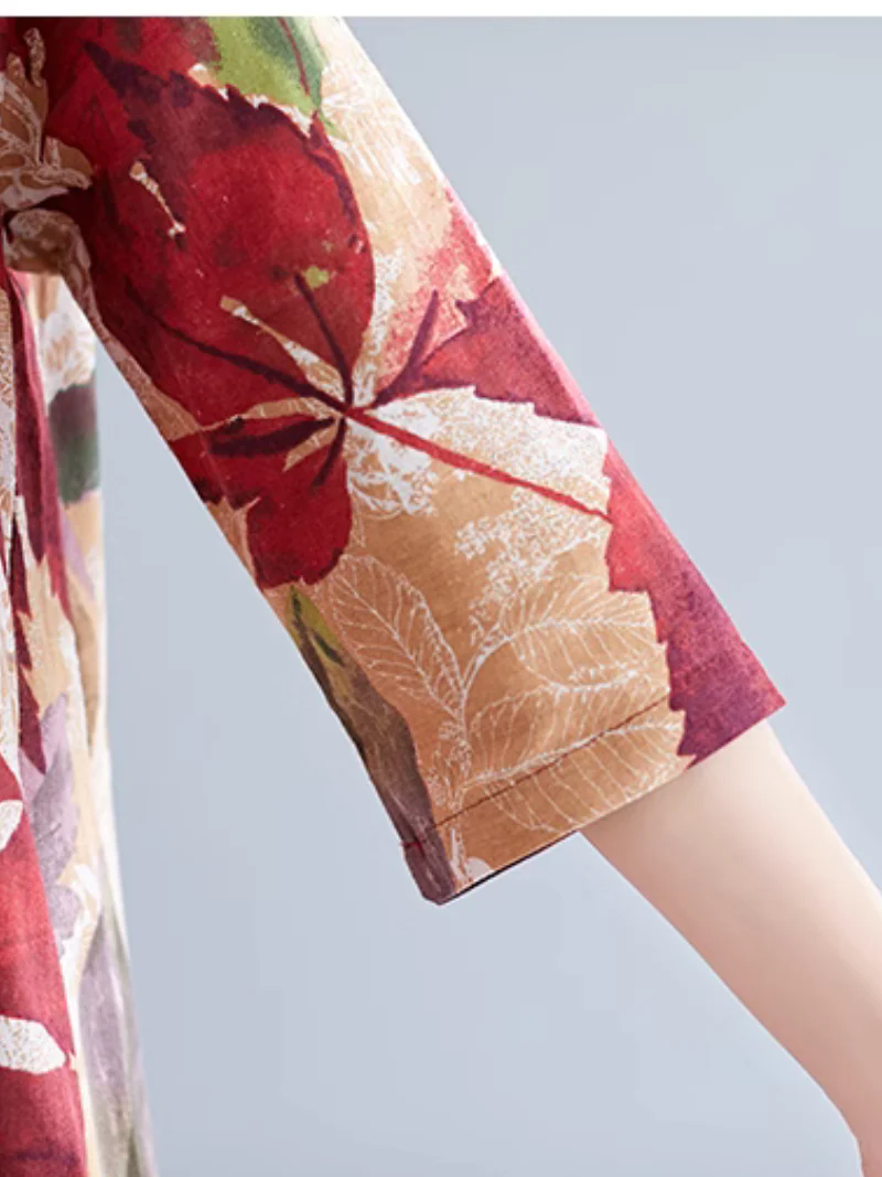 Elegant Grace Printed A-Line Dress - Image 10