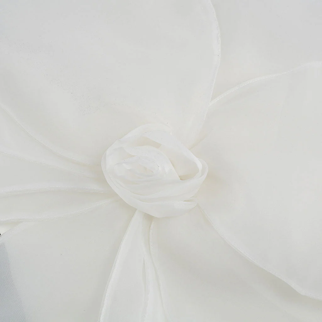 Elegant Oversized Rosette Embellished One Shoulder Crepe Bodycon Mini Party Dress - Image 4