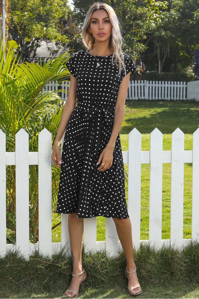 Elegant Polka Dot Boho Dress - Image 15