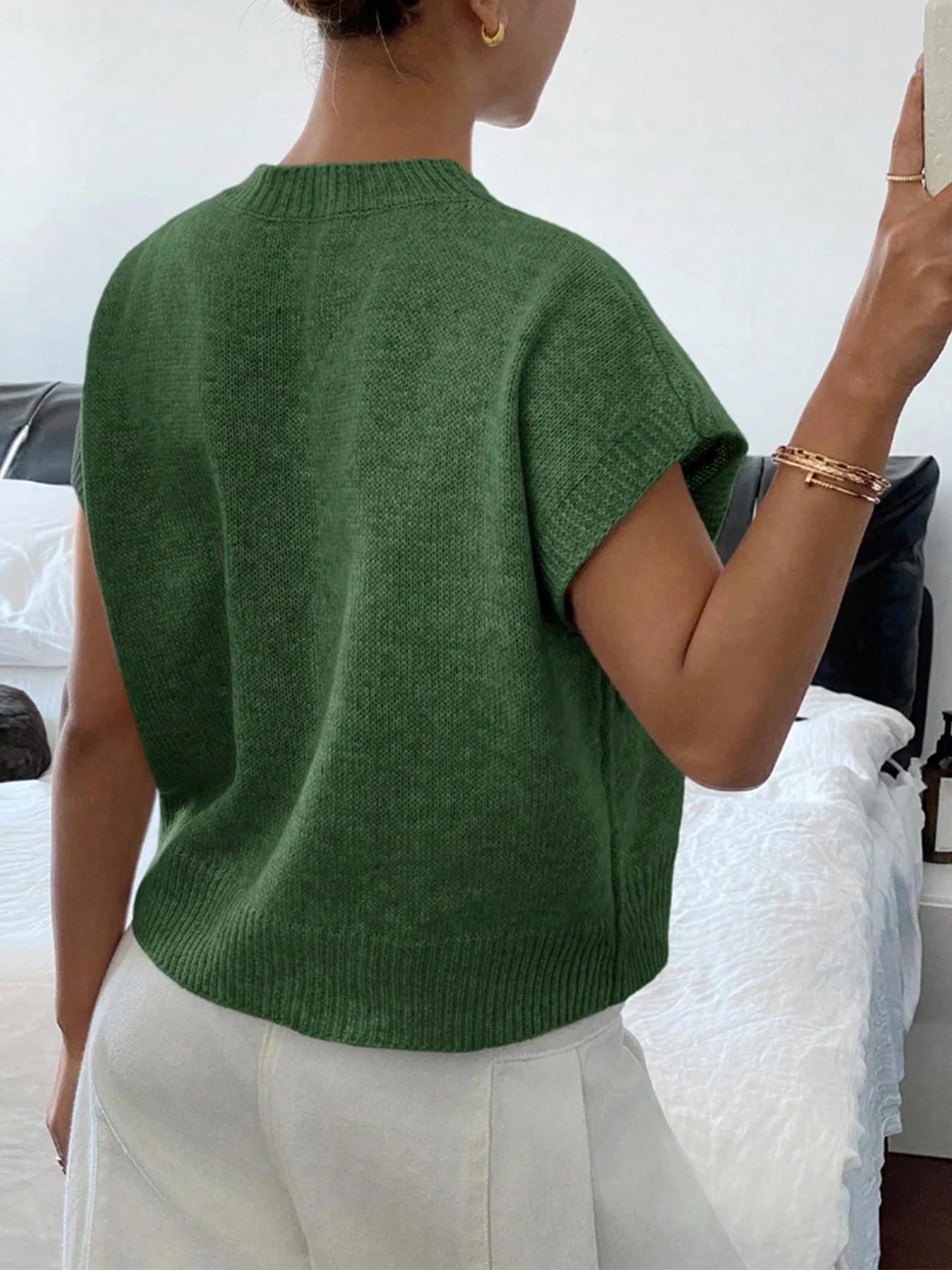 Embroidered knit vest - Image 3