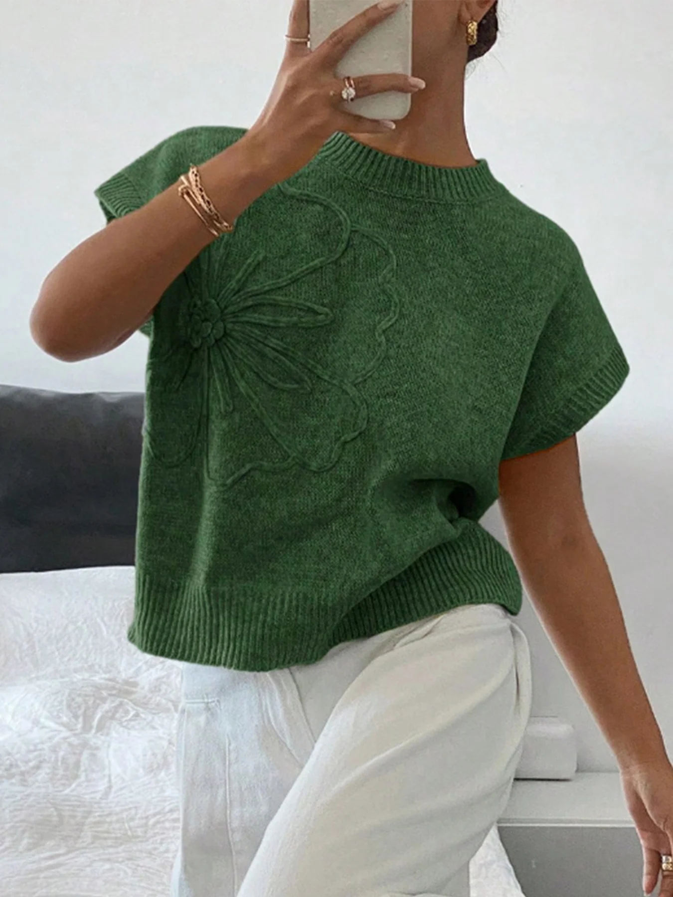 Embroidered knit vest - Image 5