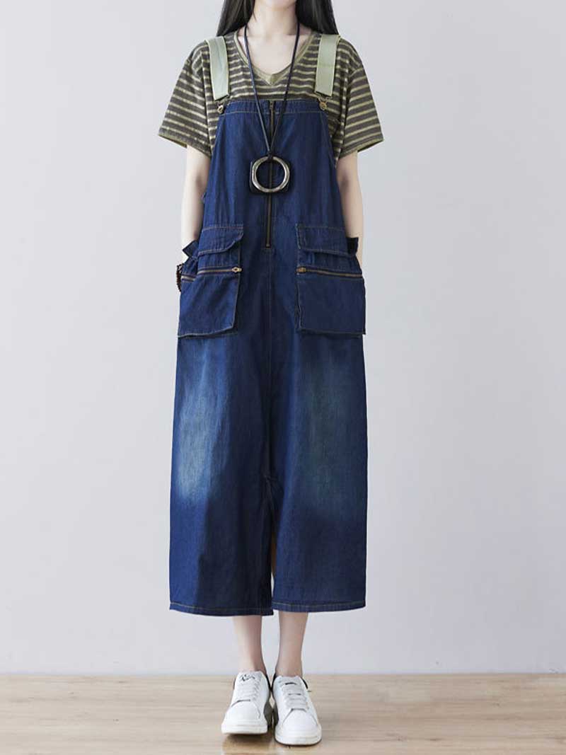 Feel Free Overall Midi Dress - Image 3