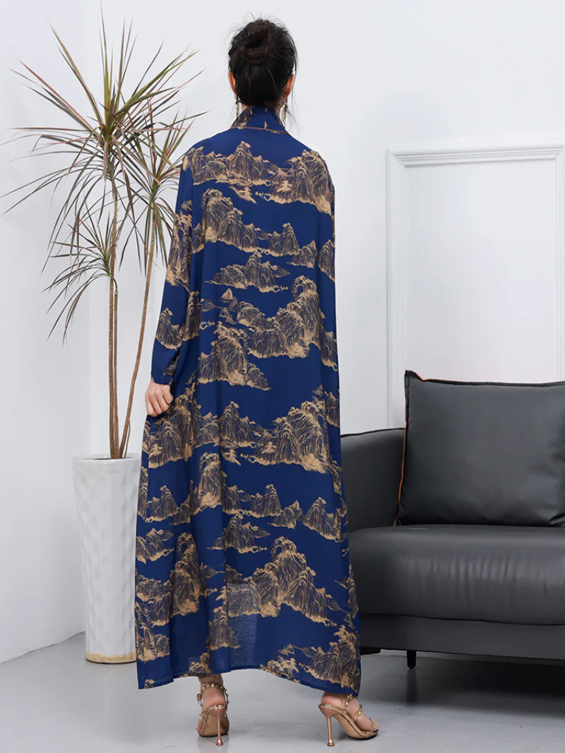 Cardigan Long-sleeved A-Line Front Open kimono - Image 5