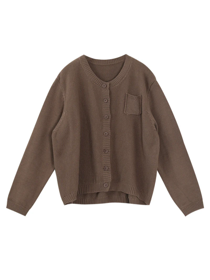 Women Casual Cardigan Long Sleeves  Loose Knitted Button Pocket Jacket - Image 13