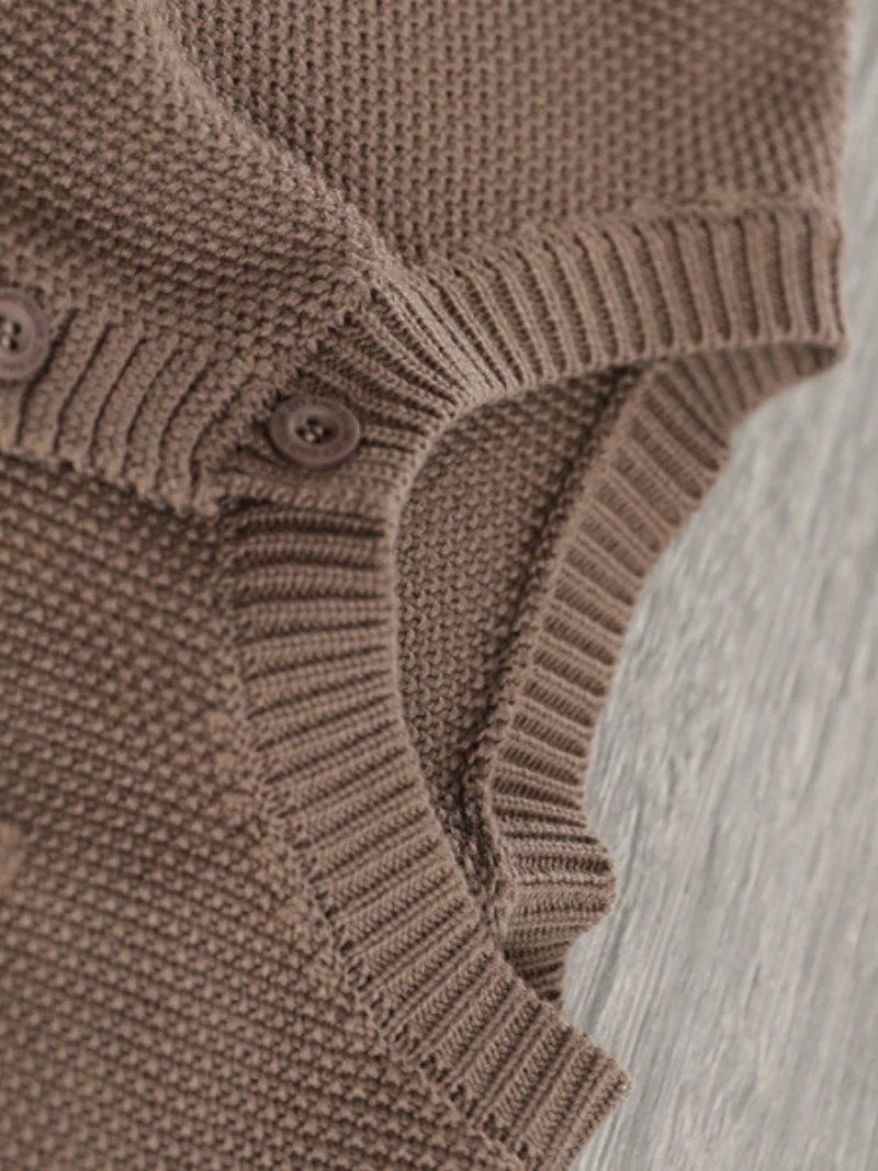 Women Casual Cardigan Long Sleeves  Loose Knitted Button Pocket Jacket - Image 7