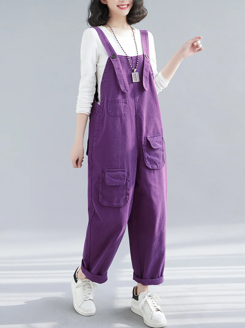 Denim Thin Large Size Loose Harem Dungarees Overalls - Image 4