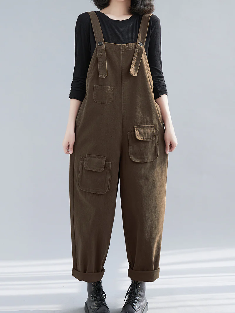Denim Thin Large Size Loose Harem Dungarees Overalls - Image 5