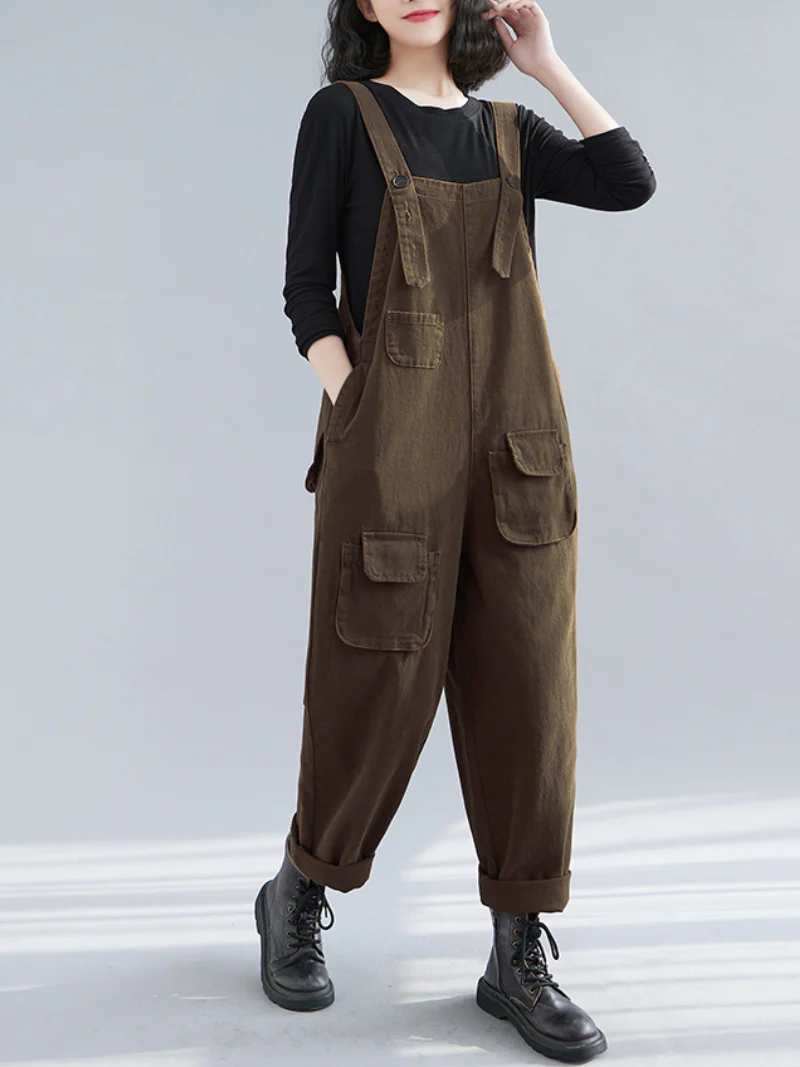 Denim Thin Large Size Loose Harem Dungarees Overalls - Image 7