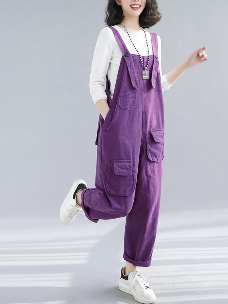 Denim Thin Large Size Loose Harem Dungarees Overalls - Image 8