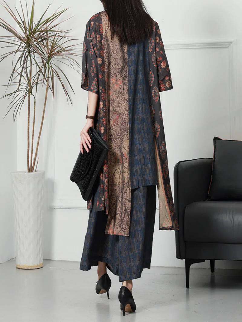 Amazing Loose Button Down Printed A-Line Dress - Image 4