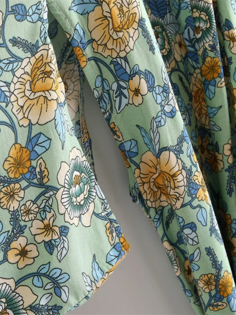 V-Neck Cotton Boheniam Style Kimono Jacket - Image 3