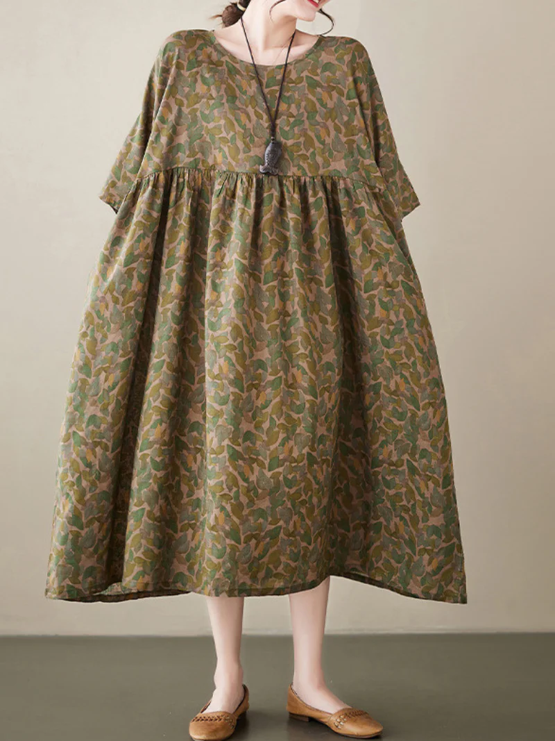 Ever-Pretty Round Neck Smock Dress - Image 5