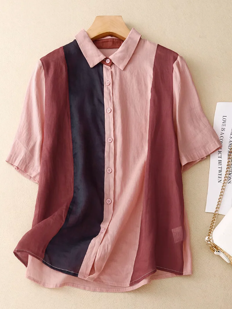 Everday Short-Sleeve Button-Up Shirt top - Image 5