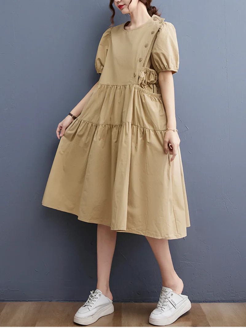 Everybody Love Round Neck Loose A-line Dress - Image 4