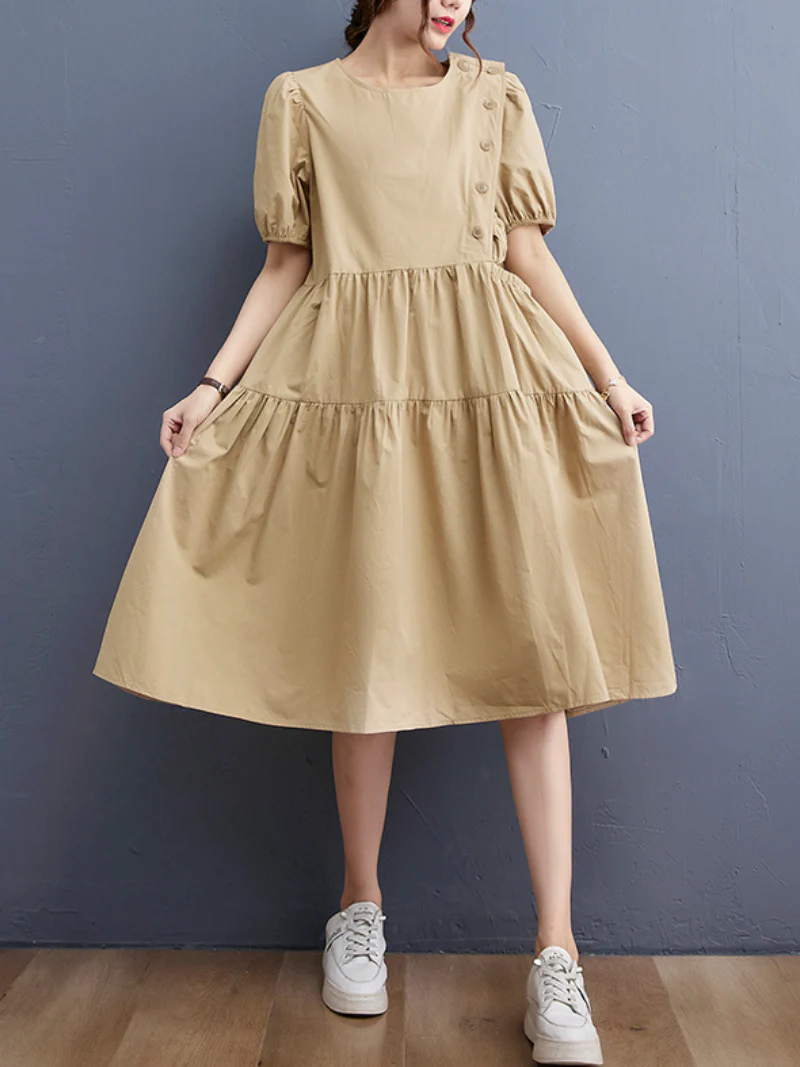 Everybody Love Round Neck Loose A-line Dress - Image 5