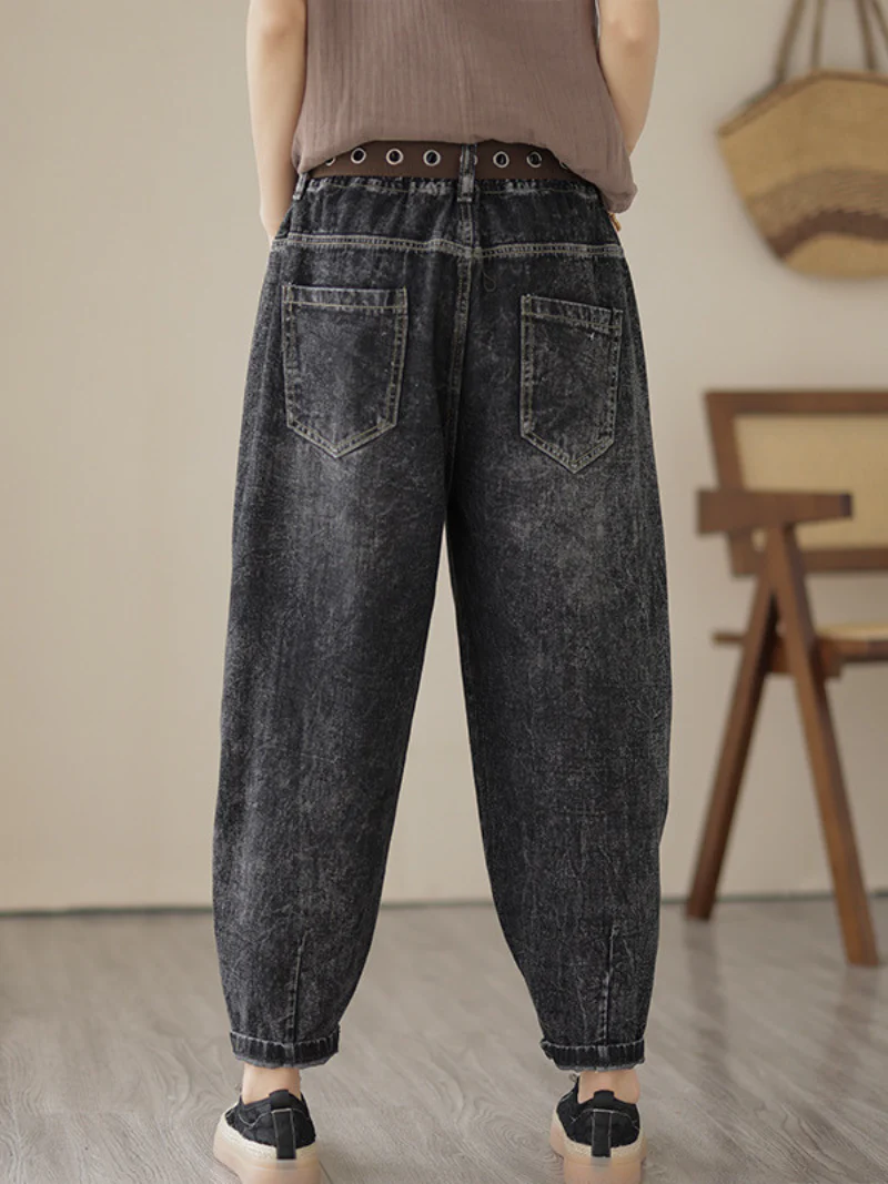 Everybody Loves Denim Elastic Waist Bottom Pants - Image 2