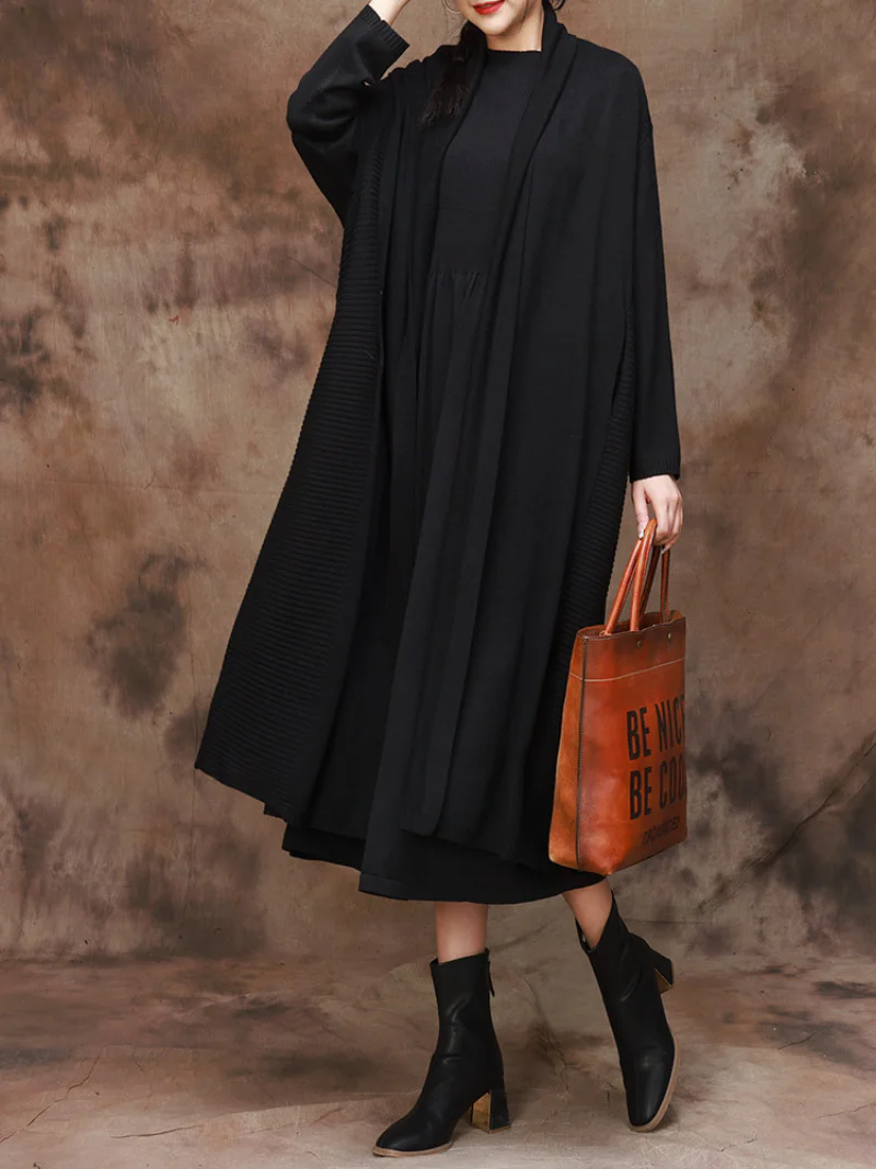 Everyday Luxury Side pocket Cardigan Coat - Image 7