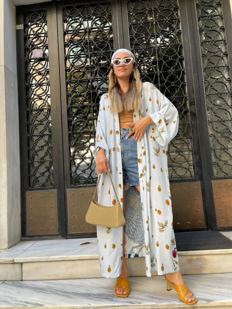 Everyone Loves Polyester Cardigan Style Kimono Jacket - Image 4