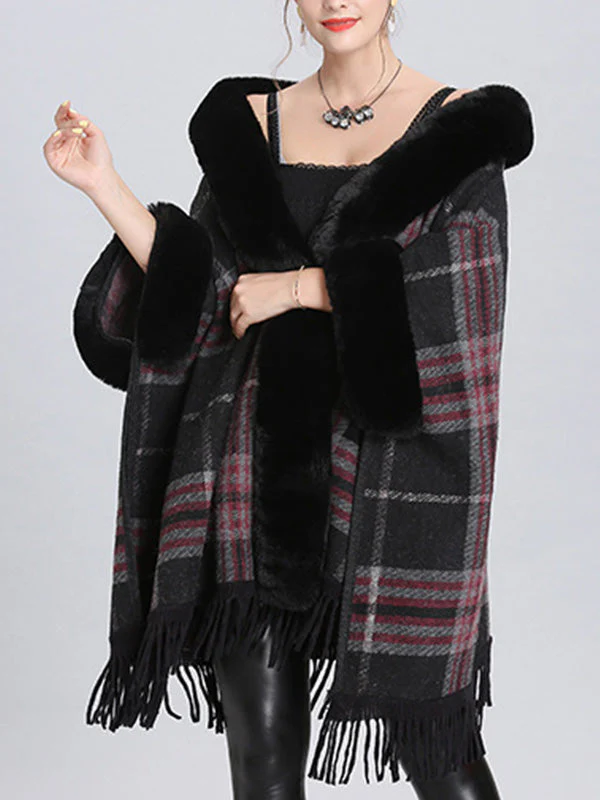 Extravagant Tassel Border Flully Neck Cape Cardigan - Image 10