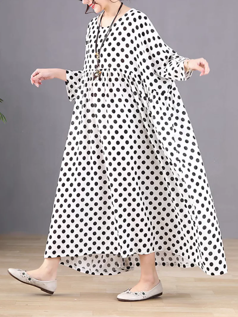 Eye's Touching Polka Dot Smock Dress - Image 2