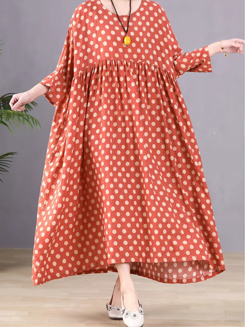 Eye's Touching Polka Dot Smock Dress - Image 3