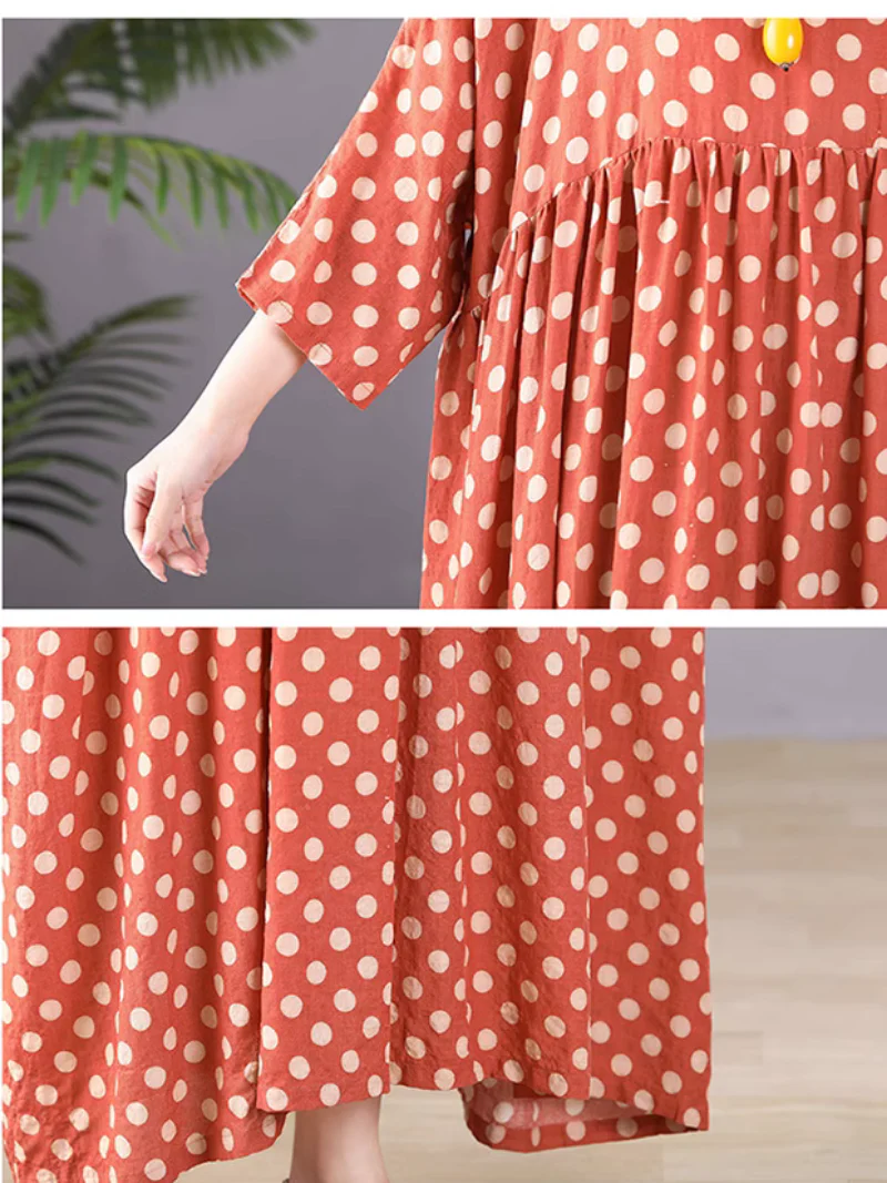Eye's Touching Polka Dot Smock Dress - Image 5