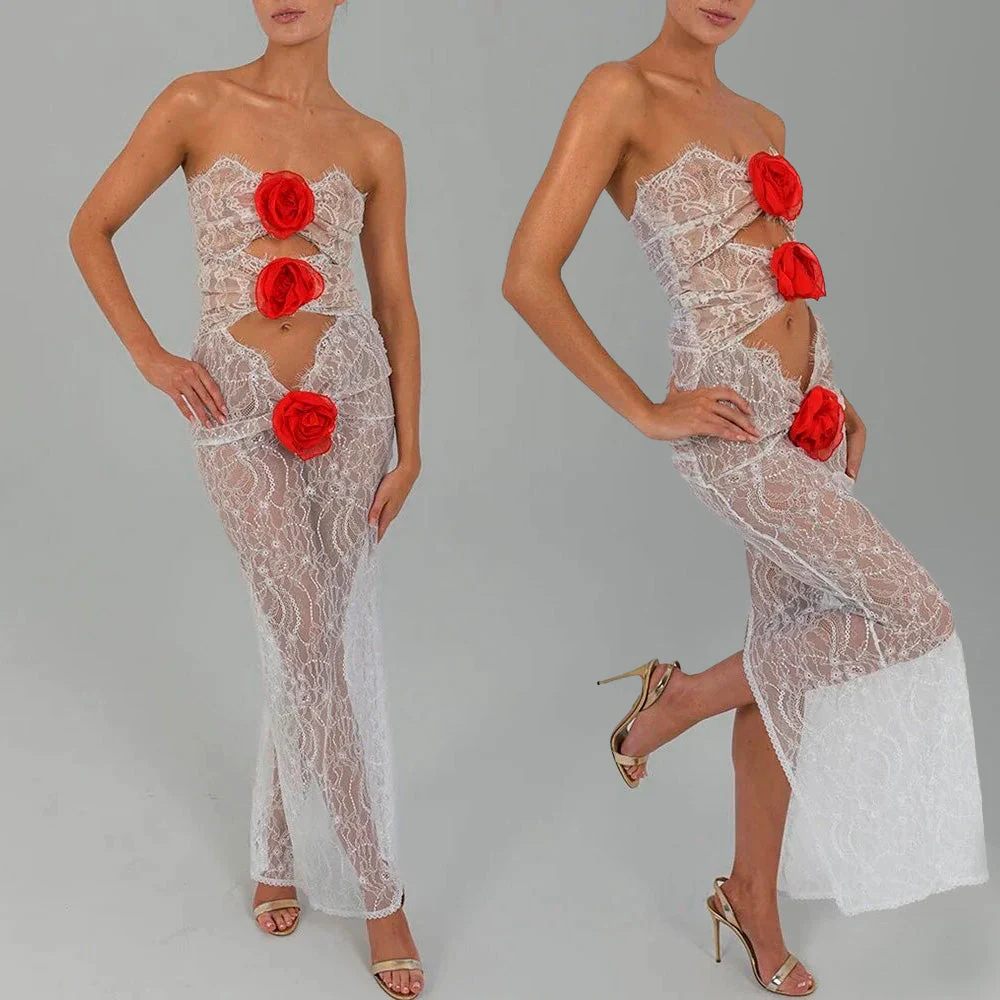 CHANNYA CUT Out SleeveLESS Lace MAXI Dress - Image 2