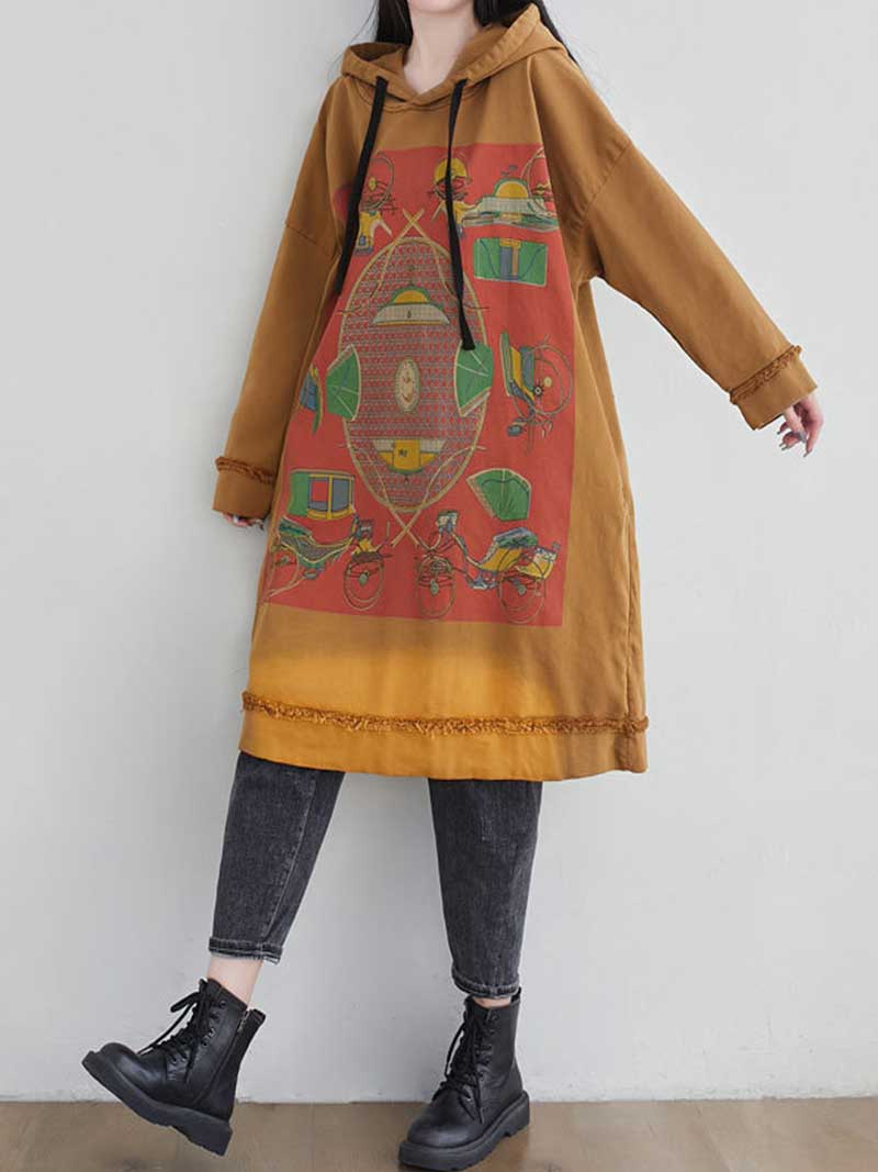 Feel My Love Hooded Sweater Midi Dress - Image 10