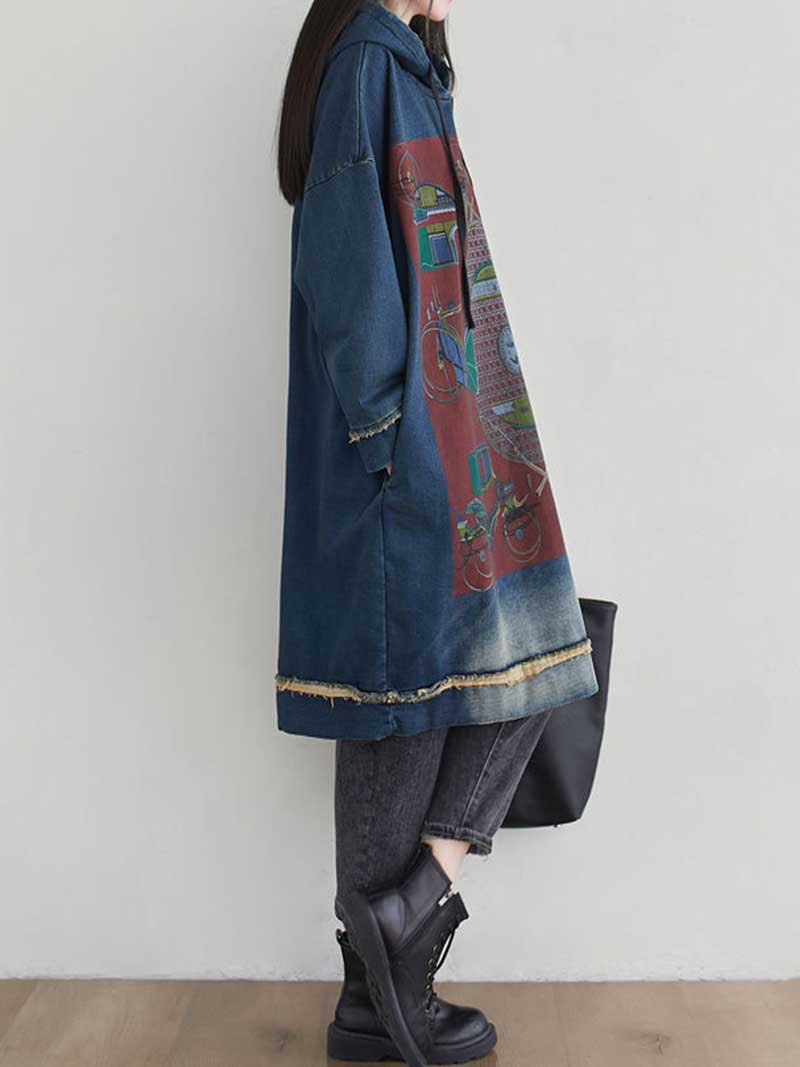 Feel My Love Hooded Sweater Midi Dress - Image 13