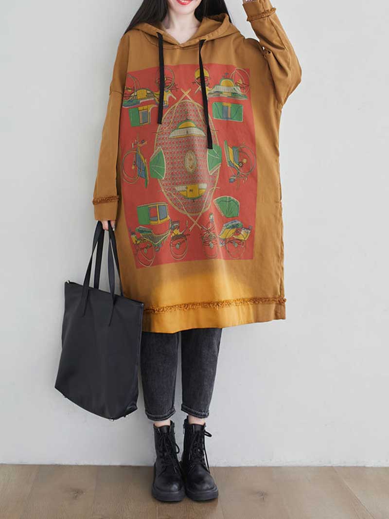Feel My Love Hooded Sweater Midi Dress - Image 2