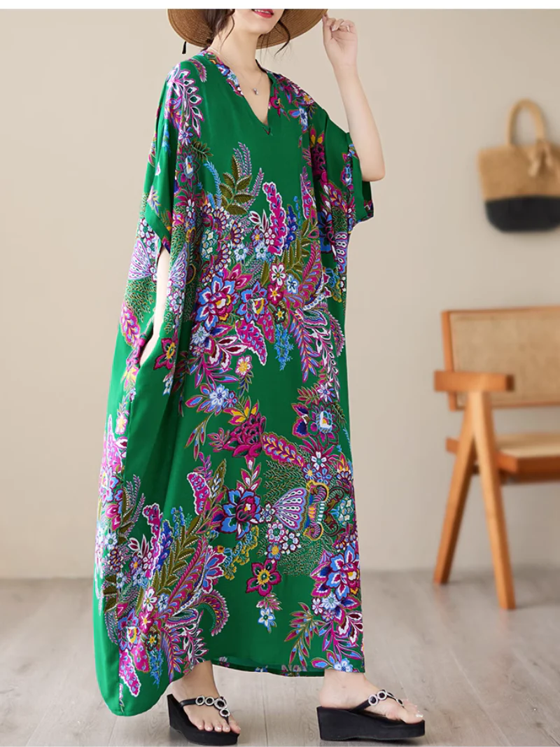 Feel My Love Casual Pattern Kaftan Dress - Image 7