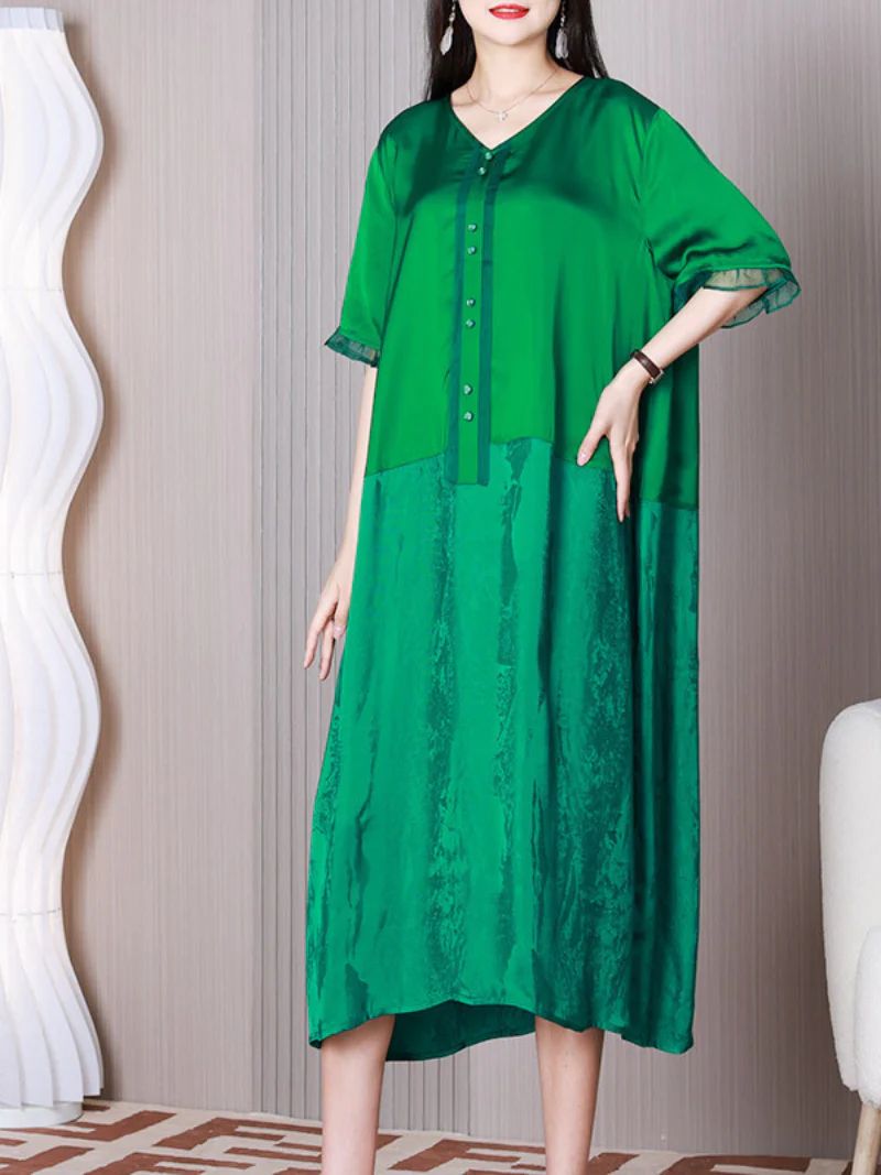 Feel My Love V-neck Loose A-line Dress - Image 4