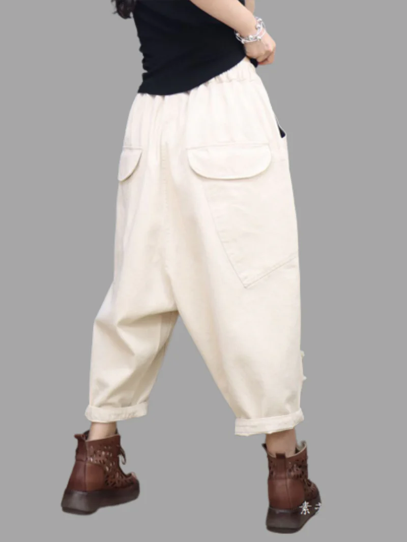 Feel The Love Denim Natural Waist Baggy Pants - Image 3