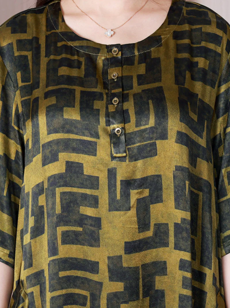 Feel The Love Round Neck A-line Dress - Image 4