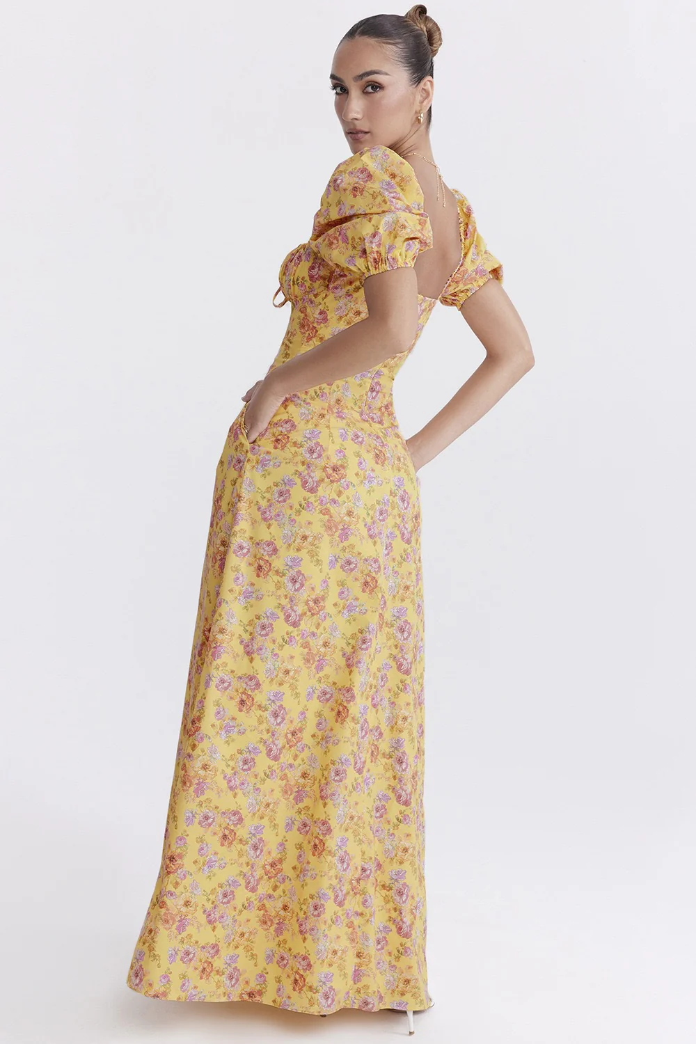 Felizia White Puff Sleeve Sundress - Image 12