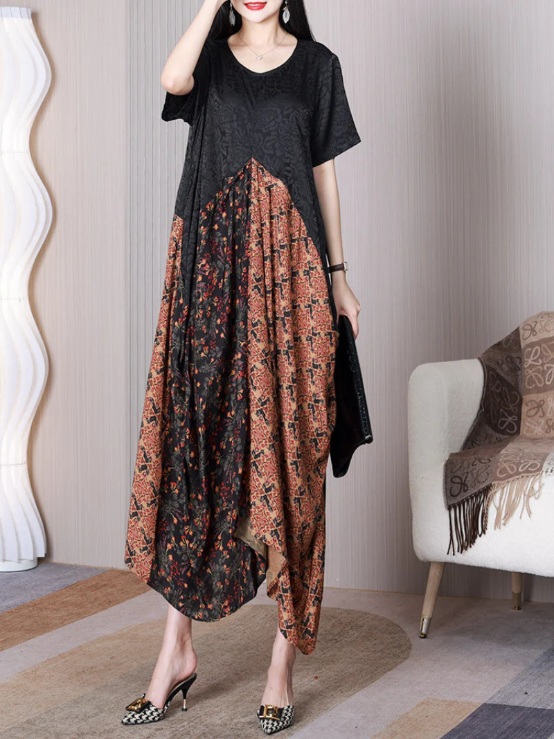 Find Your Way V-neck Middle Waist A-line Dress - Image 5