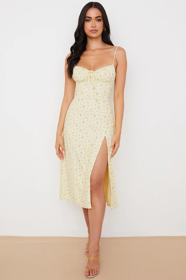 Floral Bustier Midi Dress - Image 6