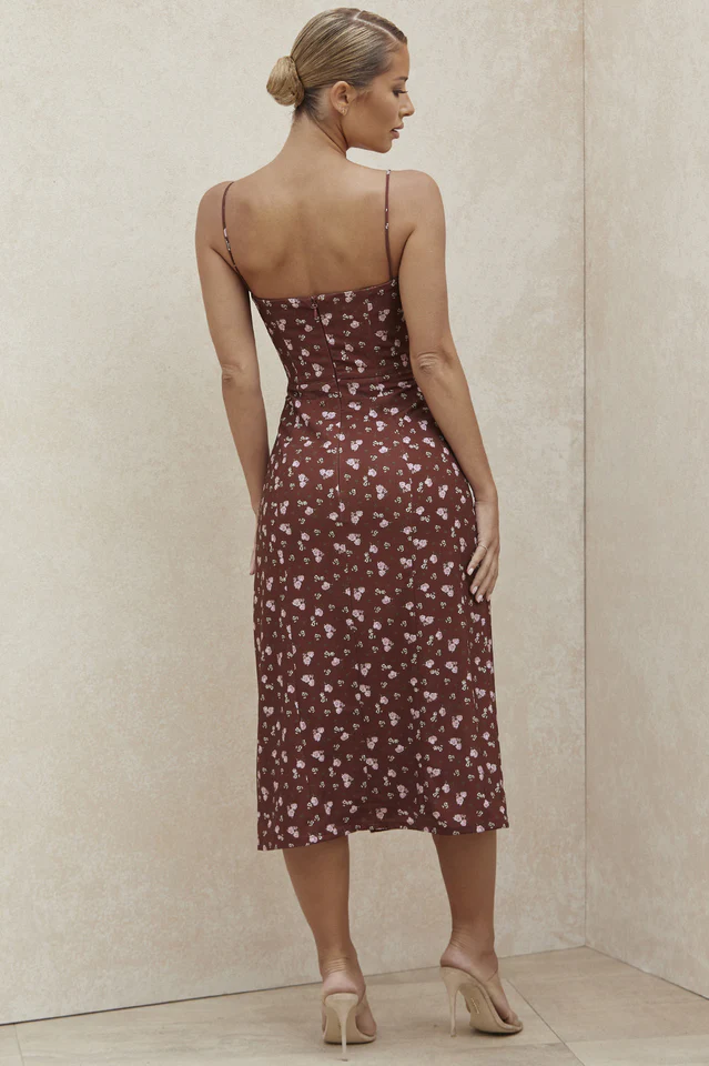 Floral Bustier Midi Dress - Image 7