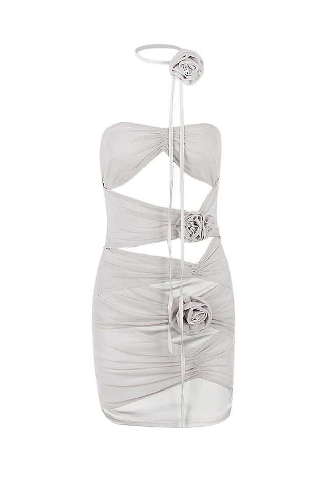 Floral-Embellished Mini Dress - Image 11