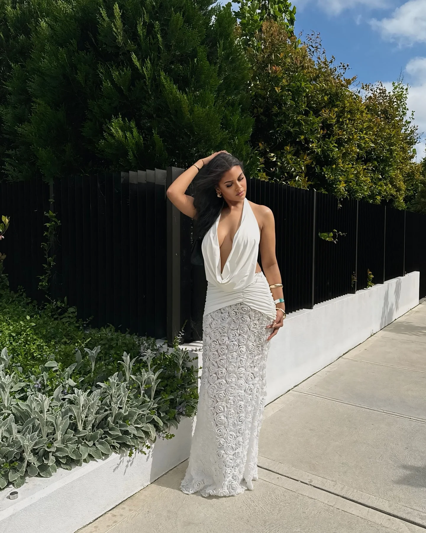 Floral Open-Back Midi Dress - Image 4