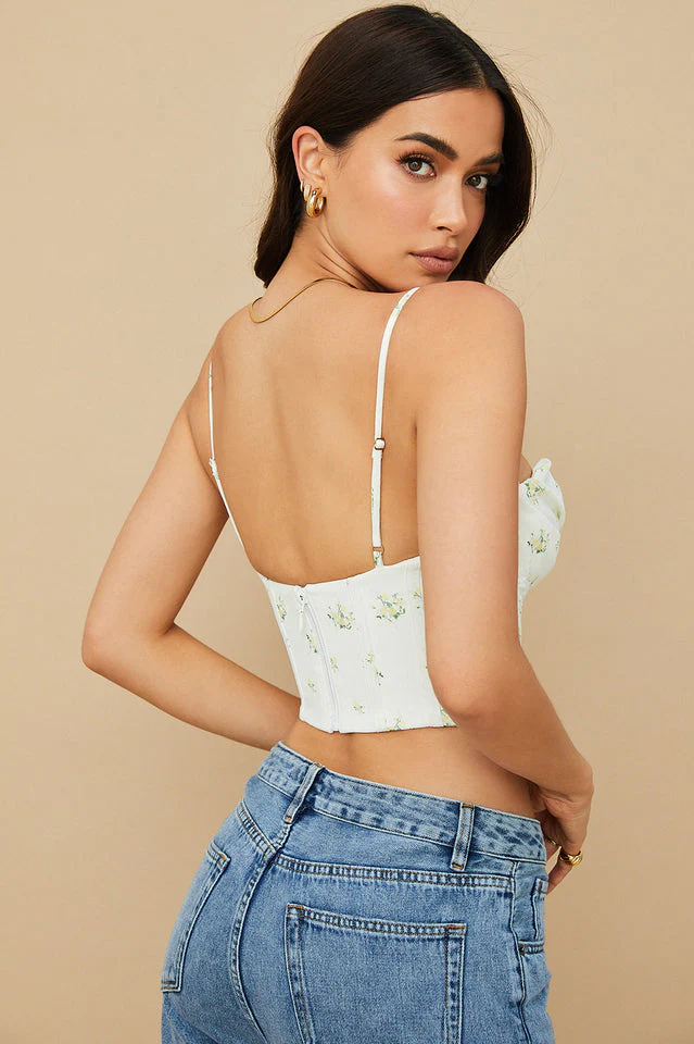 Floral Print Asymmetrical Hem Cami Top - Image 7