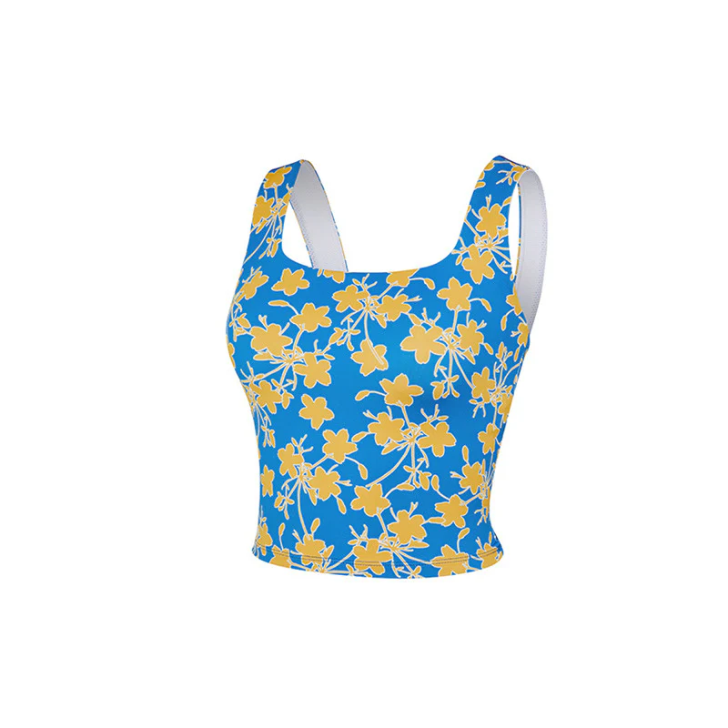 Floral Print Hanky Hem Zip Back Tank Top - Image 8