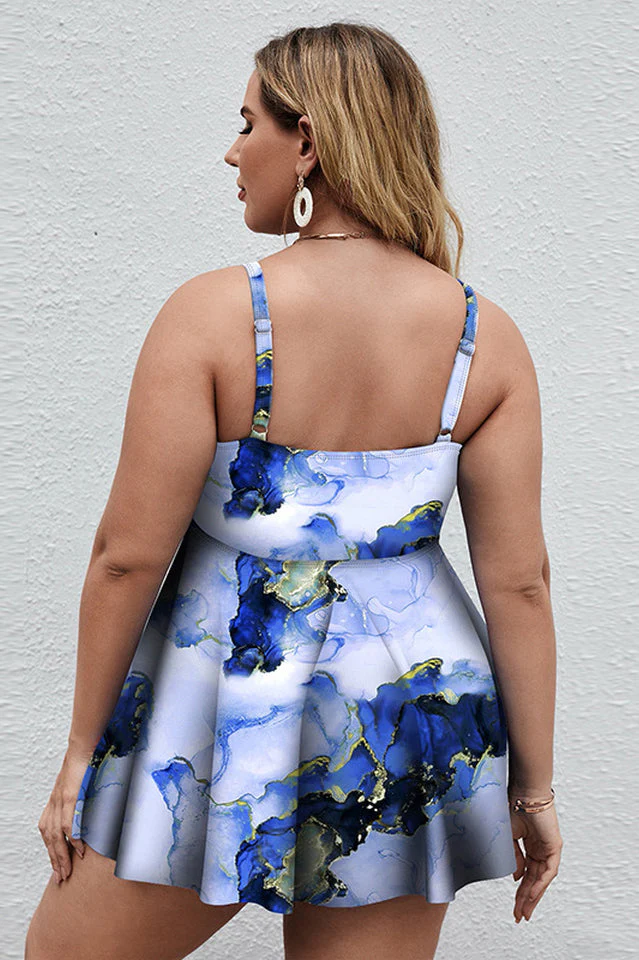 Floral Print Swim Dress With Shorts - Image 14
