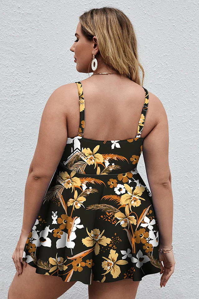 Floral Print Swim Dress With Shorts - Image 23