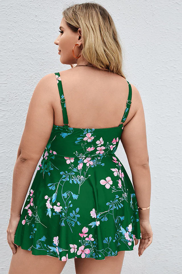 Floral Print Swim Dress With Shorts - Image 4