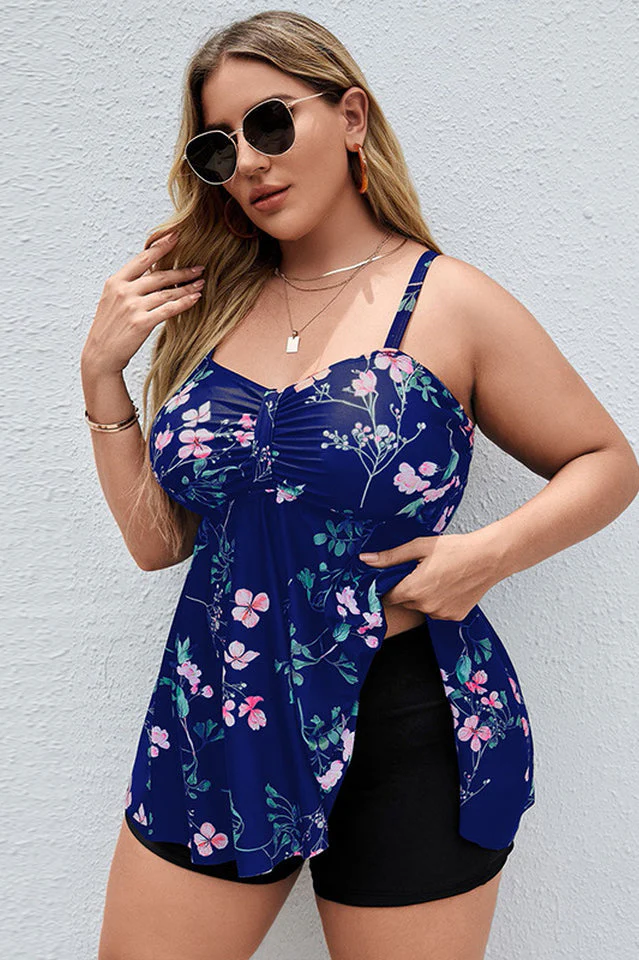 Floral Print Swim Dress With Shorts - Image 5