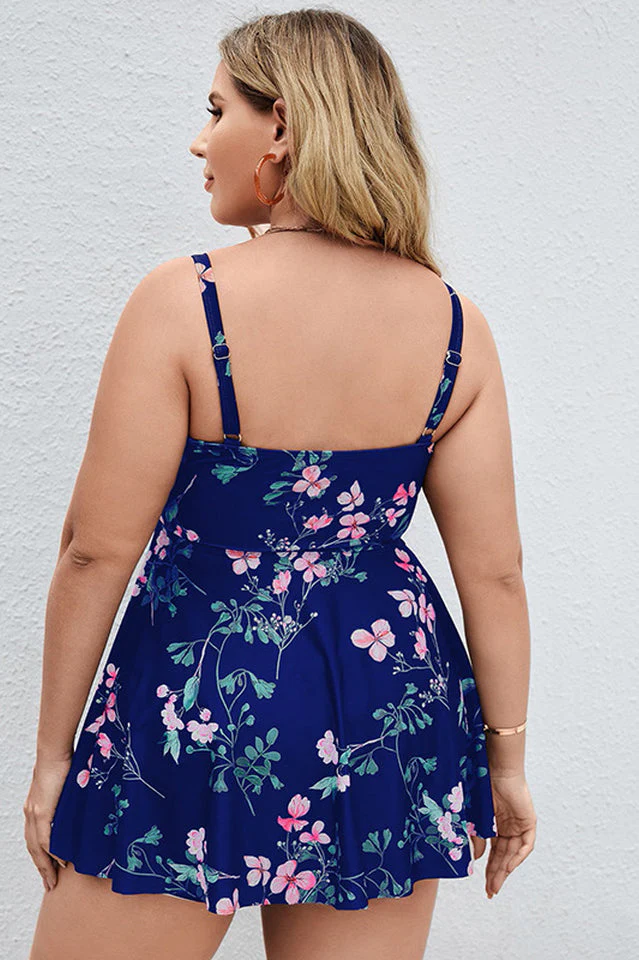 Floral Print Swim Dress With Shorts - Image 6