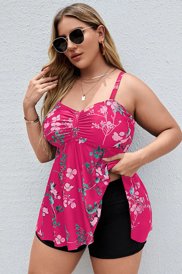 Floral Print Swim Dress With Shorts - Image 7