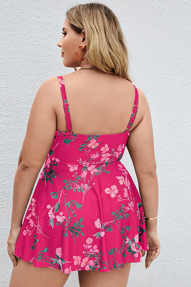 Floral Print Swim Dress With Shorts - Image 8